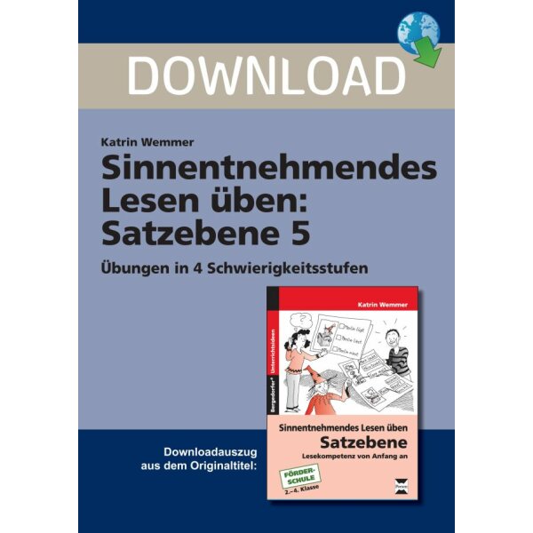 Sinnentnehmendes Lesen üben auf Satzebene 5