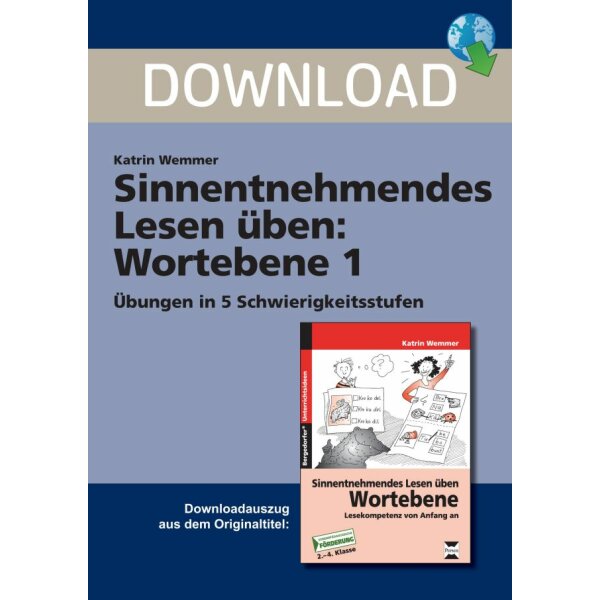 Sinnentnehmendes Lesen üben auf Wortebene 1