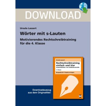 Wörter mit s-Lauten -  Arbeitsblätter für Kl. 4
