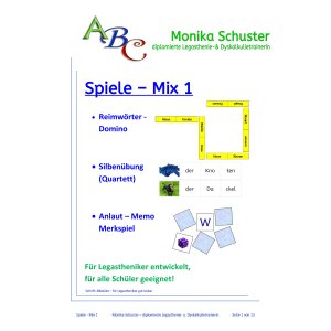 Spiele Mix - Einfache Spiele für LRS-Kinder