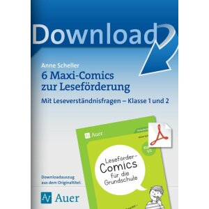 6 Maxi-Comics zur Leseförderung Kl. 1/2