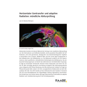 Horizontaler Gentransfer und adaptive Radiation:...