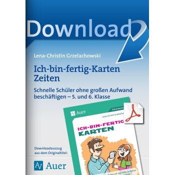 Zeiten: Ich-bin-fertig-Karten Deutsch 5/6