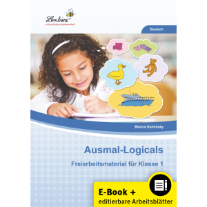 Ausmal-Logicals für Klasse 1