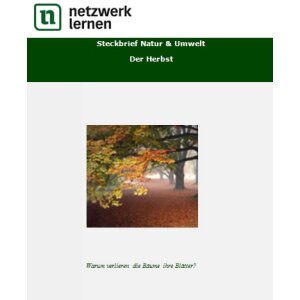 Steckbrief Natur und Umwelt:  Der Herbst - Warum...