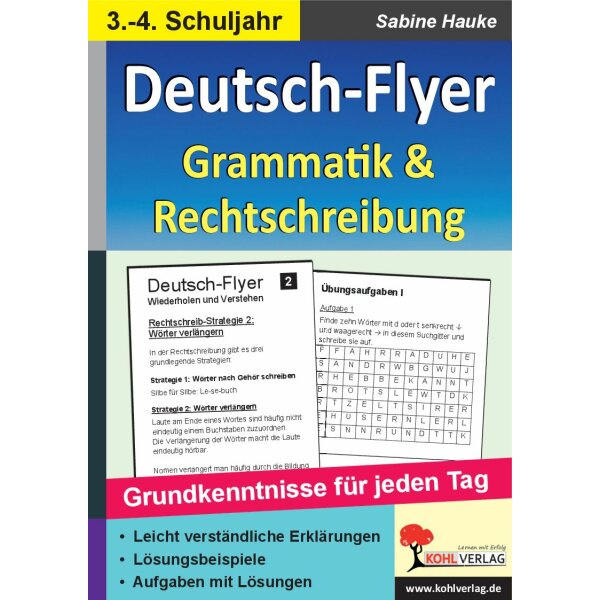 Deutsch-Flyer: Grammatik und Rechtschreibung