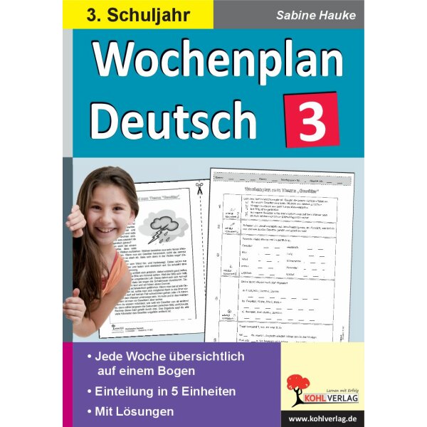 Wochenplan Deutsch / 3. Schuljahr