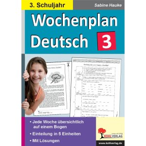 Wochenplan Deutsch / 3. Schuljahr