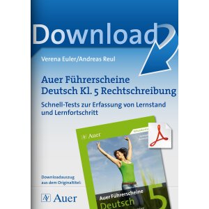 Rechtschreibung - Auer Führerscheine Deutsch Klasse 5
