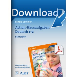 Schreiben: Action-Hausaufgaben Deutsch Klasse1+2