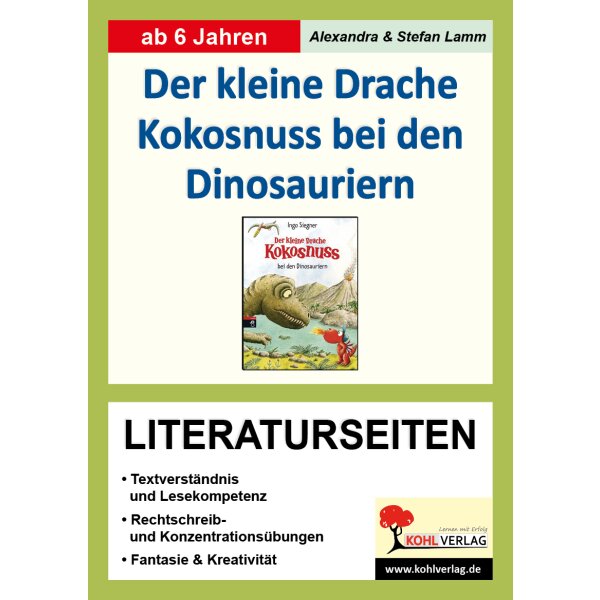 Der kleine Drache Kokosnuss bei den Dinosauriern - Literaturseiten